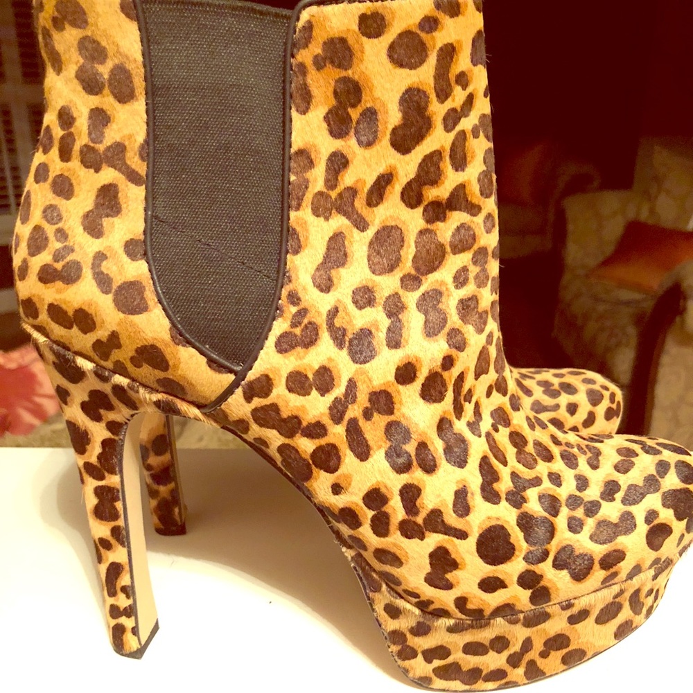 Vince Camuto Leopard Print Booties